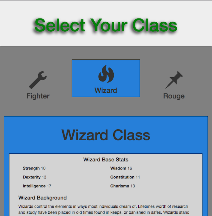 Class Select Website